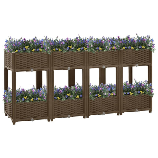 Fioriera Rialzata 160x40x71 cm in Polipropilene - homemem39