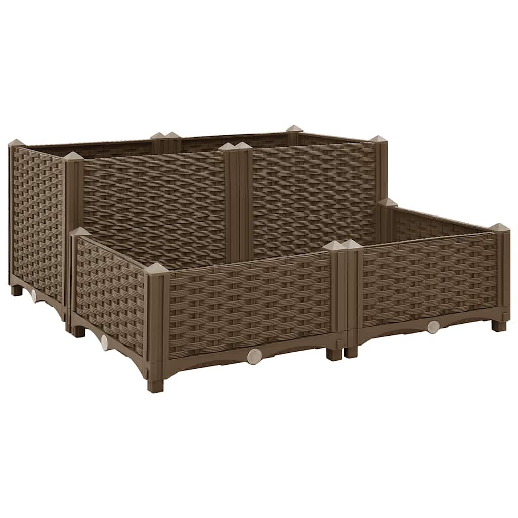Fioriera Rialzata 80x80x38 cm in Polipropilene | homemem39