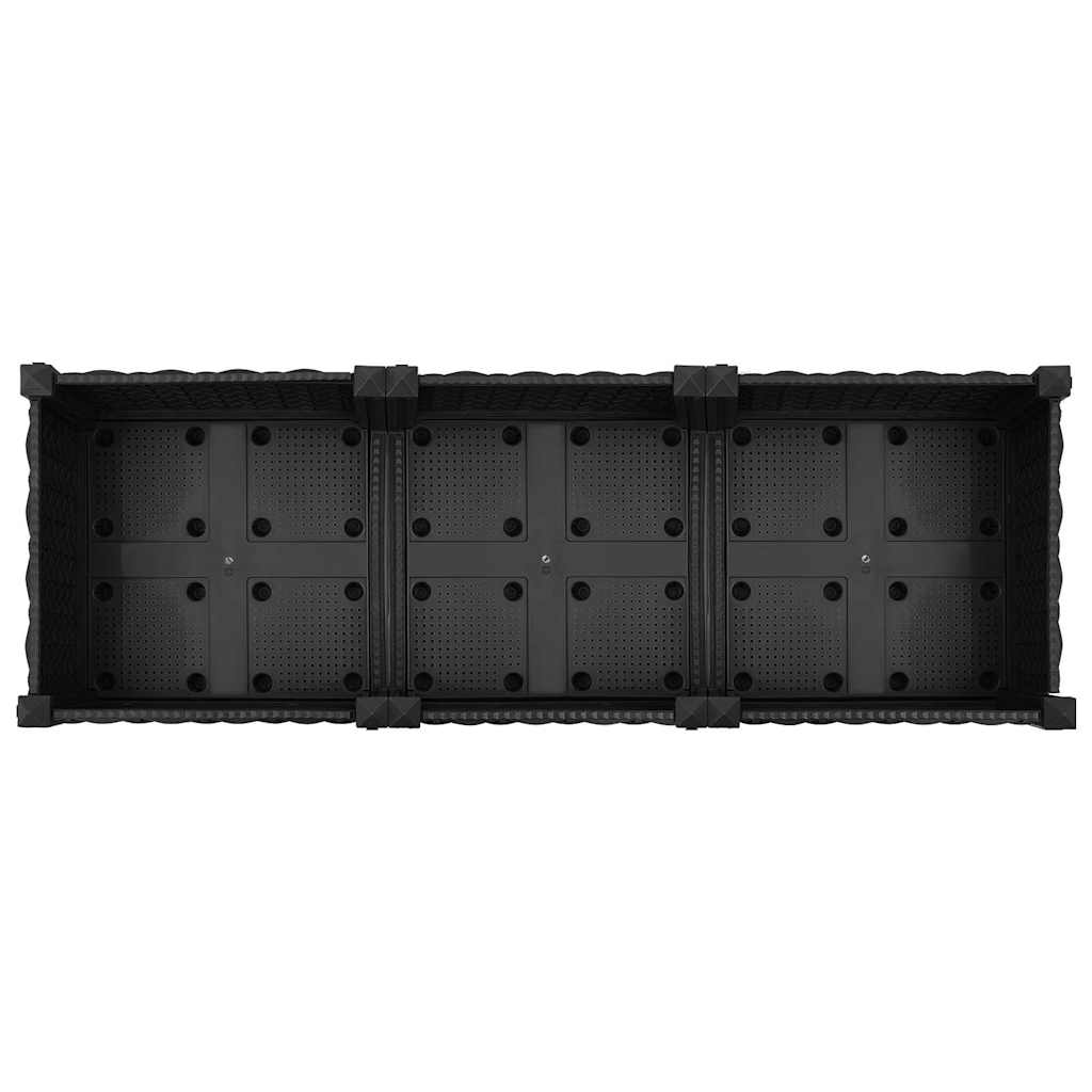 Fioriera Rialzata 120x40x23 cm in Polipropilene - homemem39