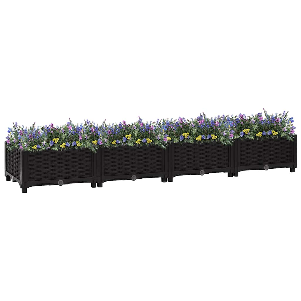 Fioriera Rialzata 160x40x23 cm in Polipropilene - homemem39