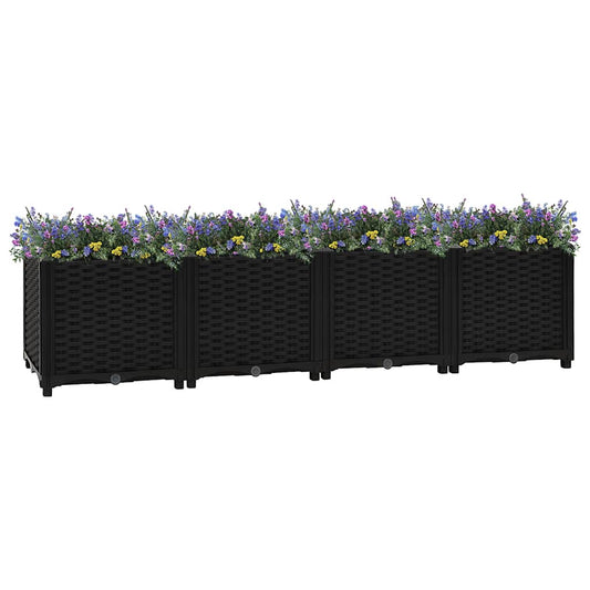 Fioriera Rialzata 160x40x38 cm in Polipropilene - homemem39