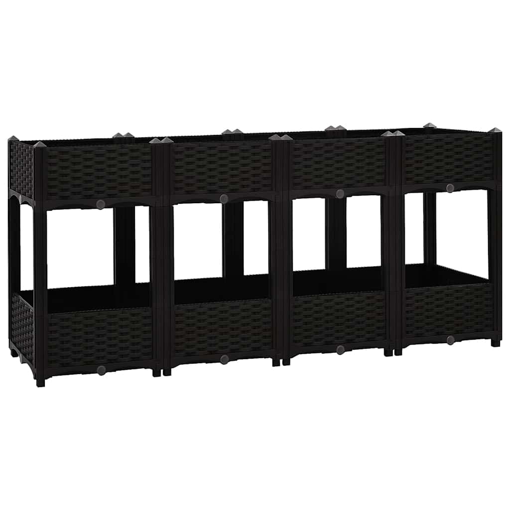 Fioriera Rialzata 160x40x71 cm in Polipropilene | homemem39
