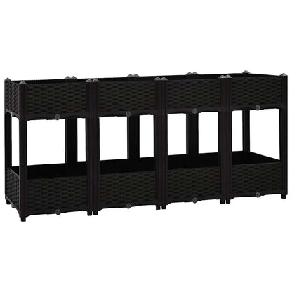 Fioriera Rialzata 160x40x71 cm in Polipropilene | homemem39