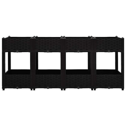 Fioriera Rialzata 160x40x71 cm in Polipropilene | homemem39