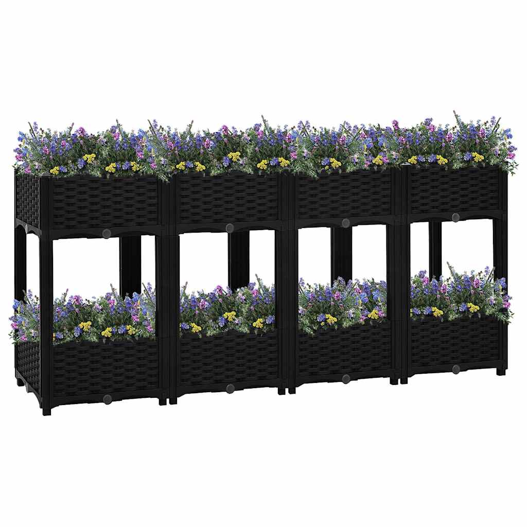 Fioriera Rialzata 160x40x71 cm in Polipropilene | homemem39