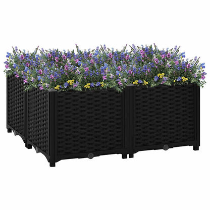 Fioriera Rialzata 80x80x38 cm in Polipropilene | homemem39