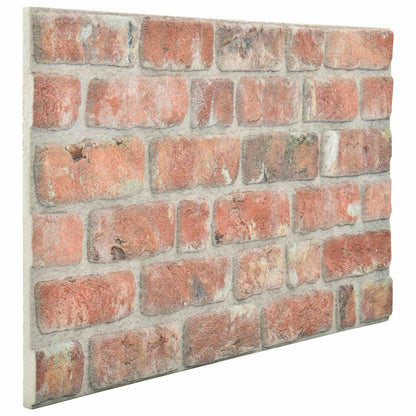 Pannelli da parete 10 pcs Rosso 100 x 50 cm Schiuma EPS
