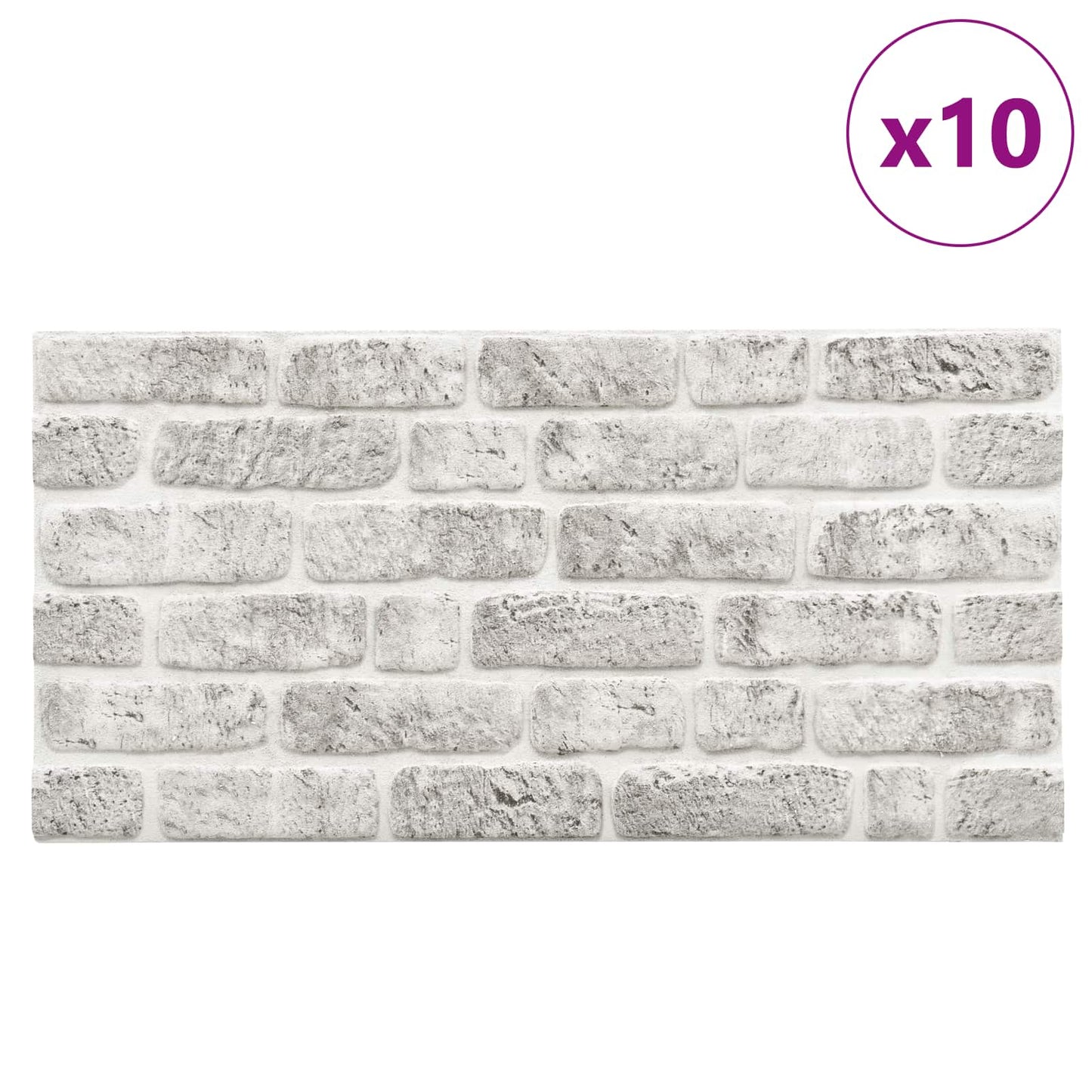 Pannelli da parete 10 pcs Grigio Chiaro 100 x 50 cm Schiuma EPS | homemem39