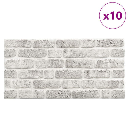 Pannelli da parete 10 pcs Grigio Chiaro 100 x 50 cm Schiuma EPS | homemem39