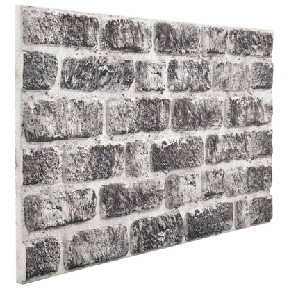 Pannelli da parete 10 pcs Grigio Scuro e Bianco 100 x 50 cm