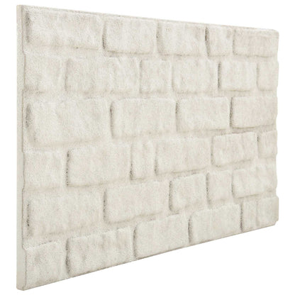 Pannelli da parete 10 pcs Bianco 100 x 50 cm Schiuma EPS