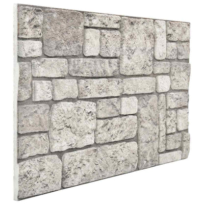 Pannelli da parete 10 pcs Grigio 100 x 50 cm Schiuma EPS | homemem39