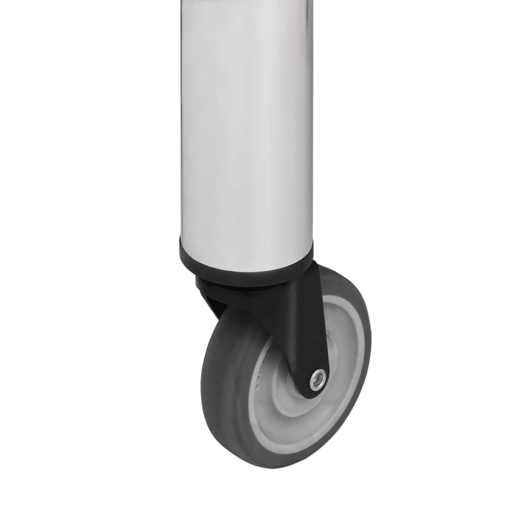 Tavolo da Lavoro Cucina con Ruote 60x45x85 cm in Acciaio Inox - homemem39