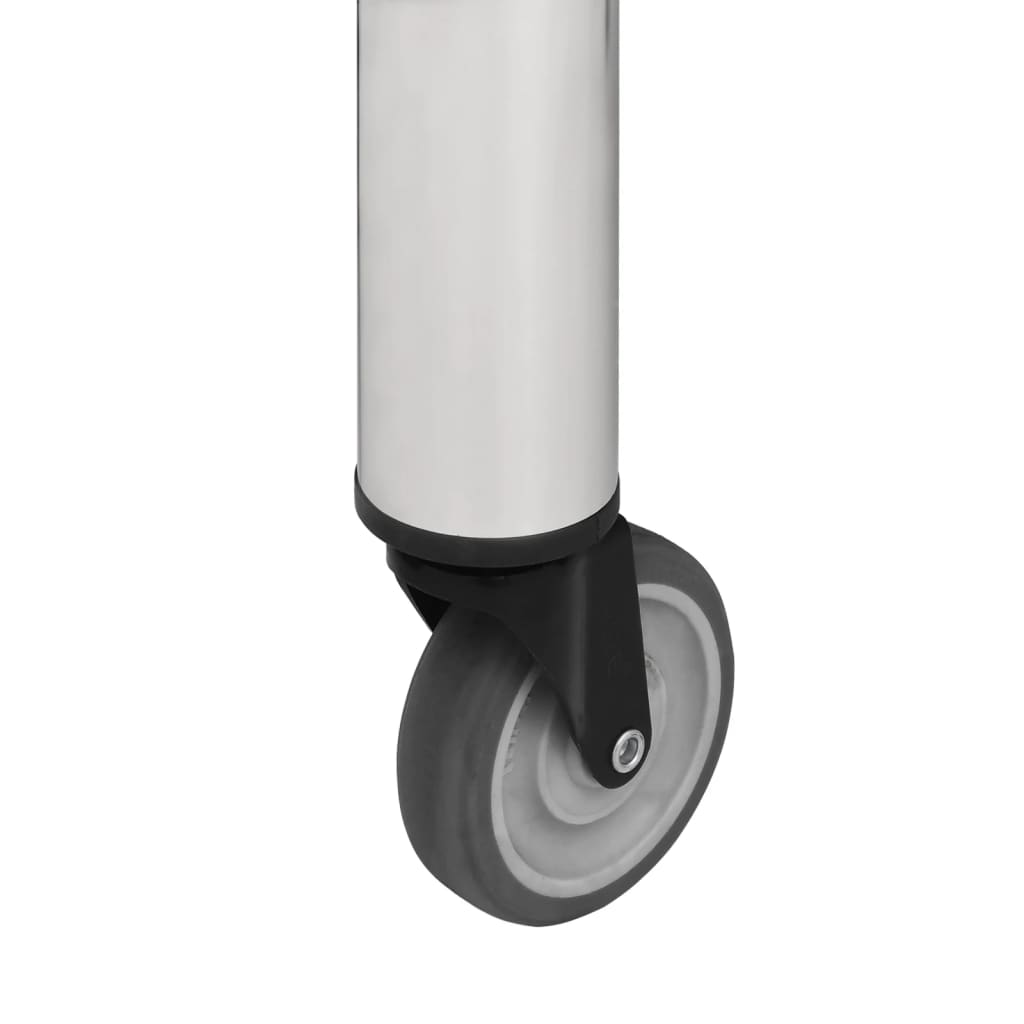 Tavolo da Lavoro Cucina con Ruote 80x30x85 cm in Acciaio Inox - homemem39