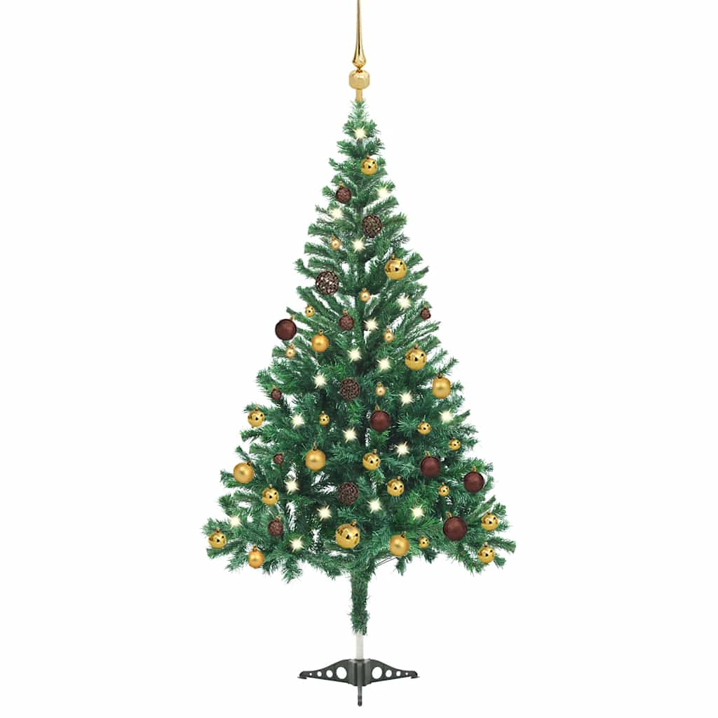 Albero Natale Artificiale con LED e Palline 180 cm 564 Rami