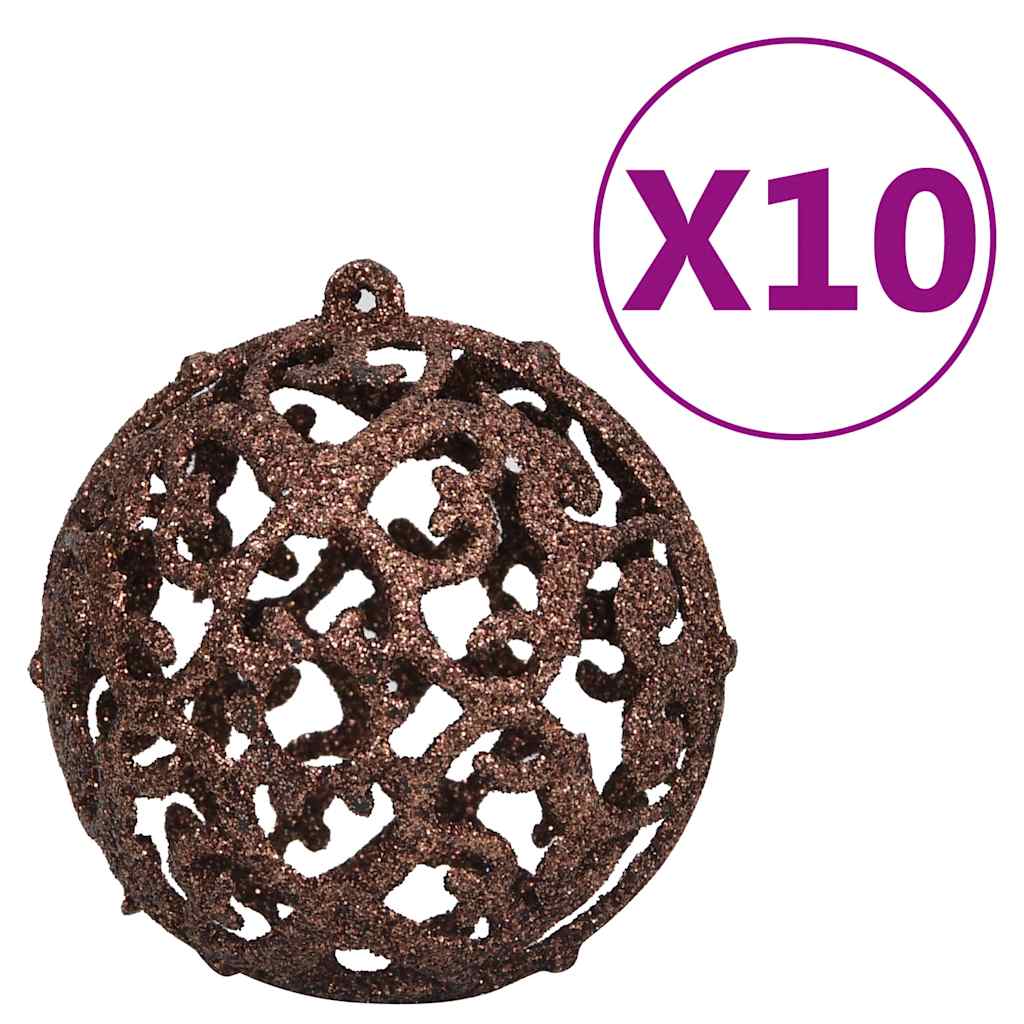 Albero di Natale Preilluminato con Palline Nero 210 cm PVC | homemem39