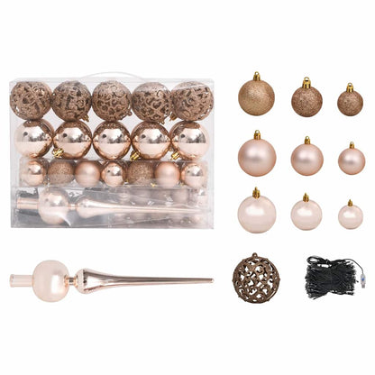 Albero di Natale Preilluminato con Palline 150 cm 380 Rami | homemem39