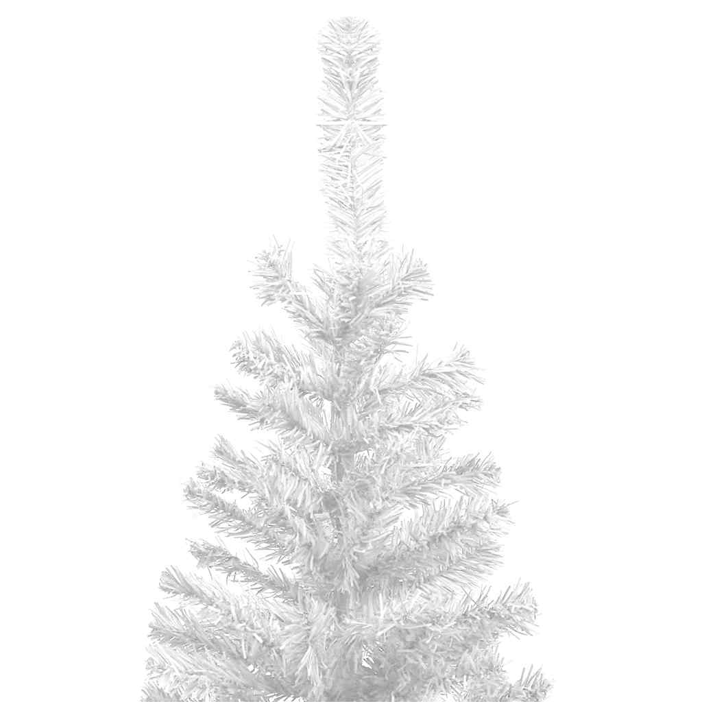 Albero di Natale Artificiale Preiluminato Palline 240 cm Bianco