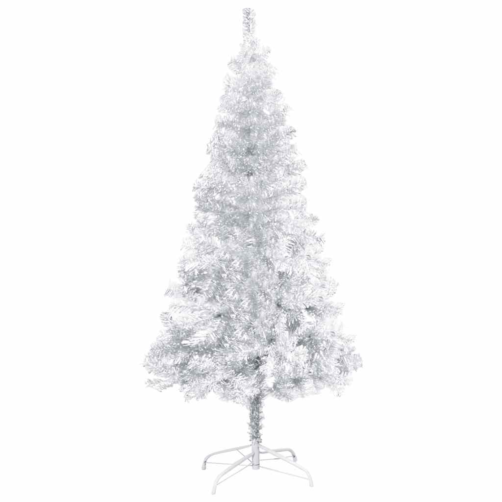 Albero di Natale Preilluminato con Palline Argento 120 cm PET