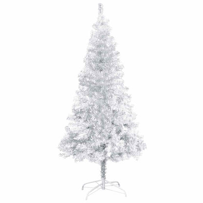 Albero di Natale Preilluminato con Palline Argento 120 cm PET