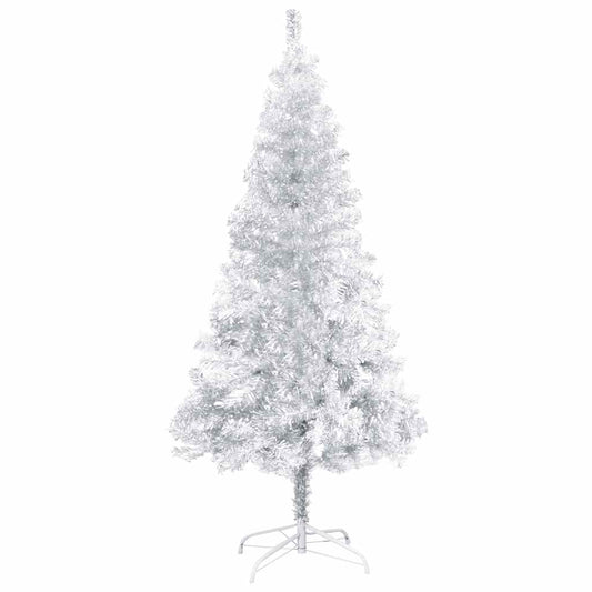 Albero di Natale Preilluminato con Palline Argento 120 cm PET