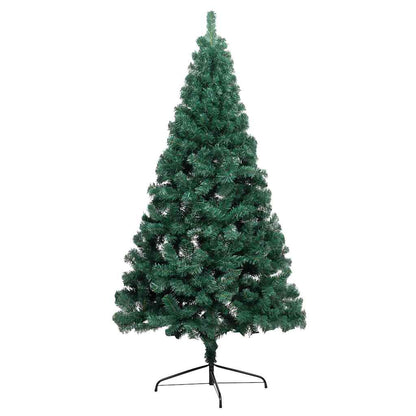 Albero di Natale Preilluminato con Supporto Verde 120 cm PVC