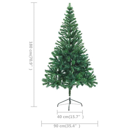 Albero di Natale Preilluminato Palline Bianco 180 cm 564 Rami