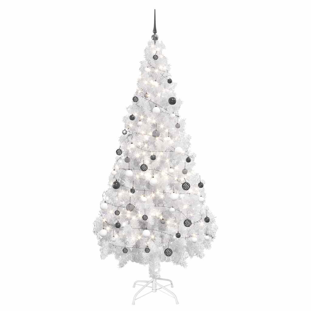 Albero di Natale Preilluminato con Palline 180 cm 620 Rami | homemem39