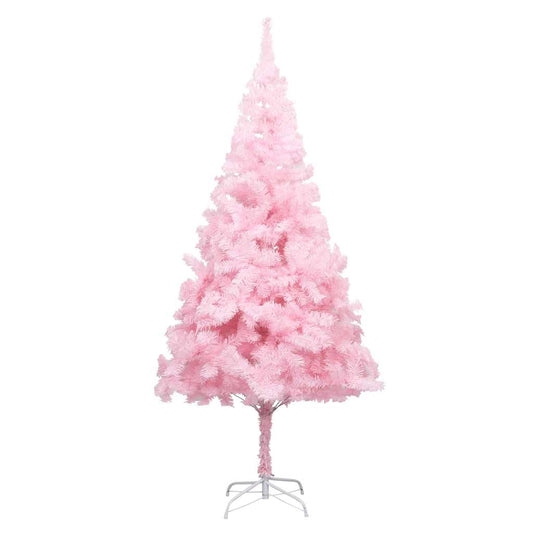 Albero di Natale Preilluminato con Palline Rosa 240 cm PVC - homemem39