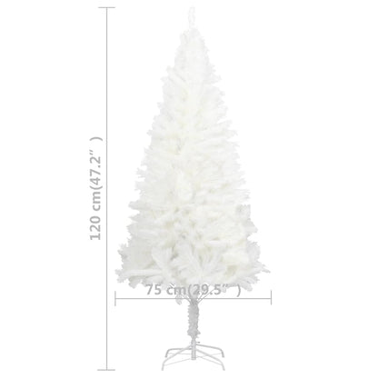 Albero di Natale Preilluminato con Palline Bianco 120 cm - homemem39