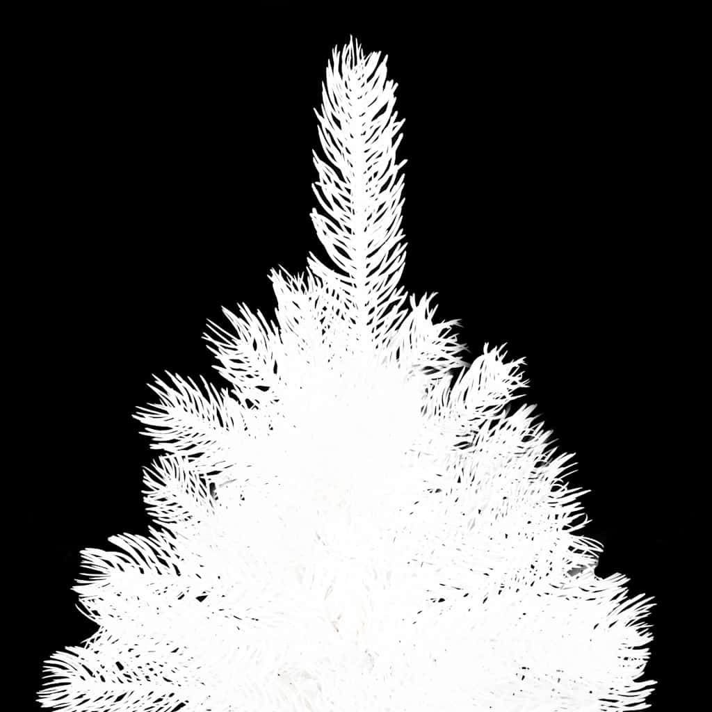 Albero di Natale Preilluminato con Palline Bianco 210 cm - homemem39