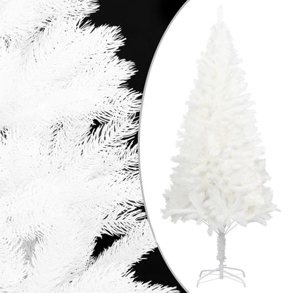 Albero di Natale Preilluminato con Palline Bianco 240 cm PVC - homemem39