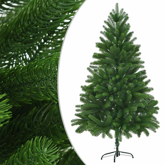 Albero di Natale Preilluminato con Palline Verde 210 cm