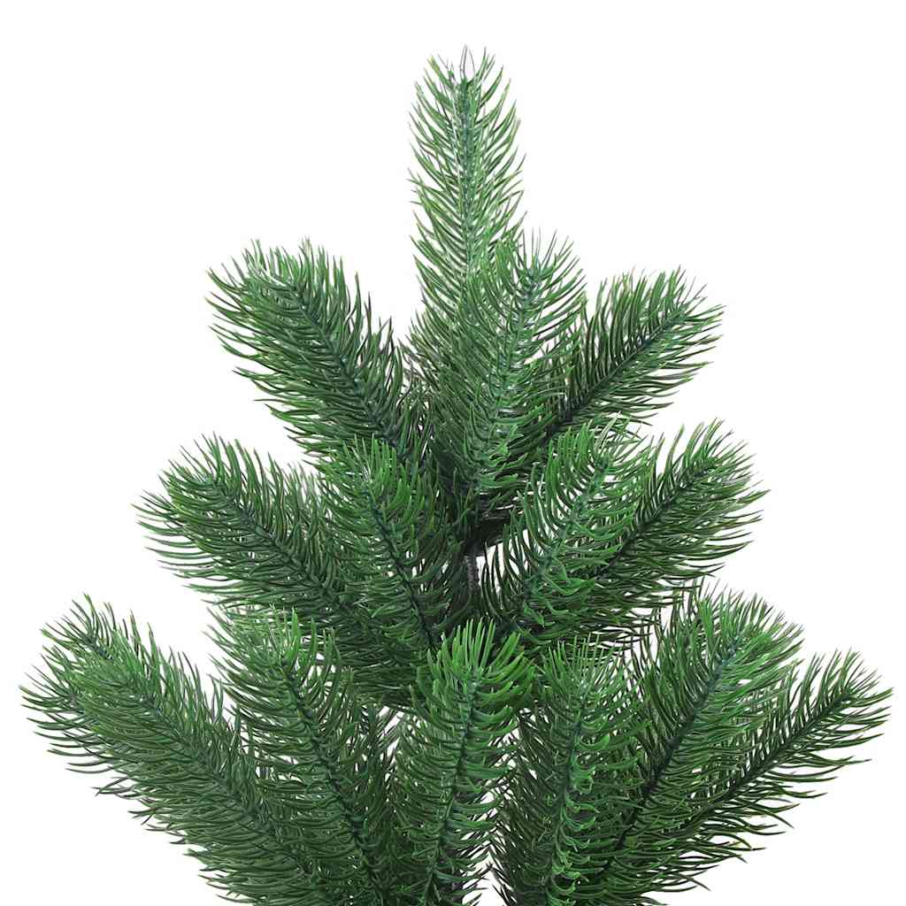 Albero Natale Artificiale Nordmann con LED Palline Verde 210 cm