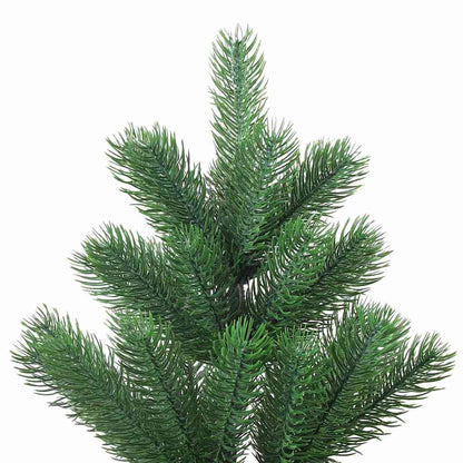 Albero Natale Artificiale Nordmann con LED Palline Verde 210 cm