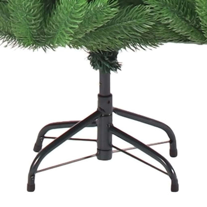 Albero Natale Artificiale Nordmann con LED Palline Verde 210 cm