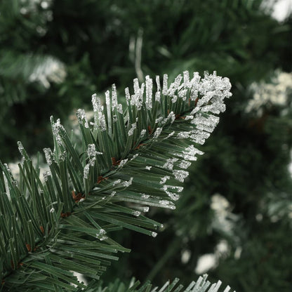 Albero di Natale Artificiale Preilluminato con Pigne 210 cm