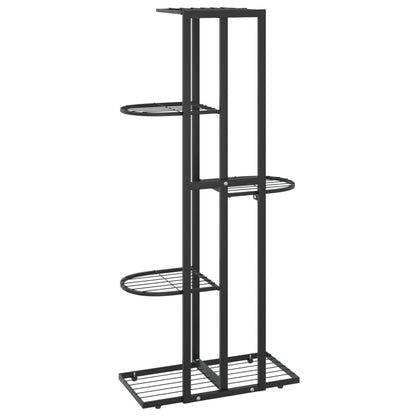Piedistallo per Piante a 5 Piani 43x22x98 cm in Metallo Nero
