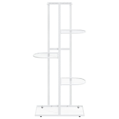 Piedistallo per Piante a 5 Piani 43x22x98 cm in Metallo Bianco - homemem39