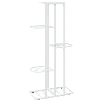 Piedistallo per Piante a 5 Piani 43x22x98 cm in Metallo Bianco - homemem39