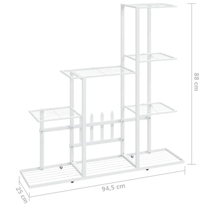 Portapiante 94,5x25x88 cm Bianco in Metallo - homemem39
