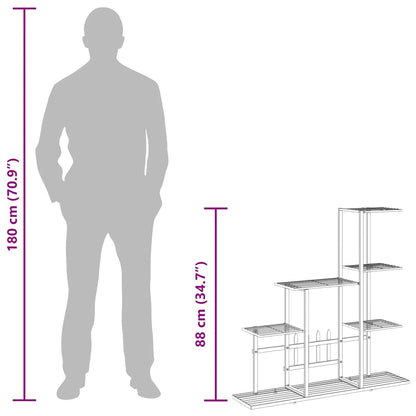 Portapiante 94,5x25x88 cm Bianco in Metallo