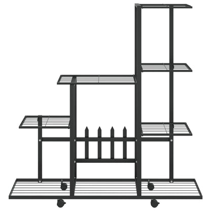 Portapiante con Ruote 94,5x25x92,5 cm Nero in Metallo - homemem39