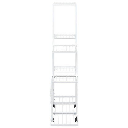 Portapiante con Ruote 94,5x25x92,5 cm Bianco in Metallo