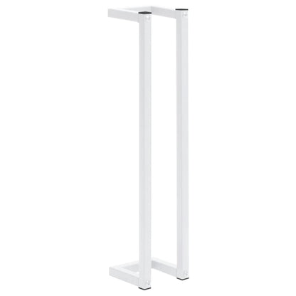 Portasciugamani Bianco 12,5x12,5x60 cm in Acciaio - homemem39
