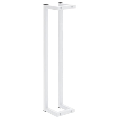 Portasciugamani Bianco 12,5x12,5x60 cm in Acciaio - homemem39