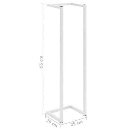Portasciugamani Bianco 25x20x95 cm in Acciaio - homemem39
