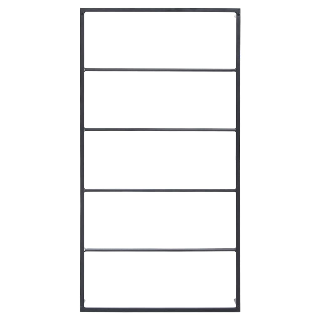 Portasciugamani Nero 60x10x116 cm in Acciaio