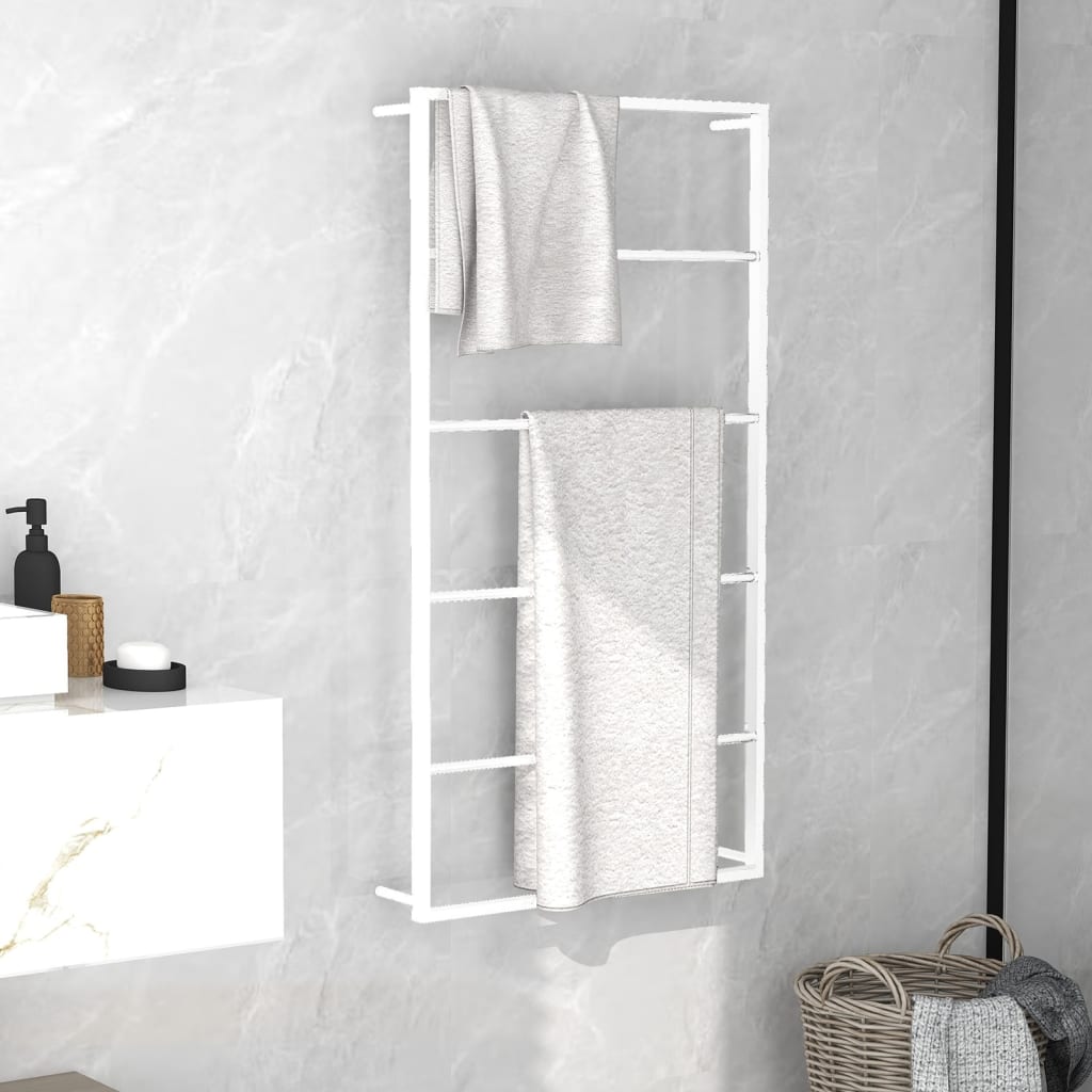 Portasciugamani Bianco 60x10x116 cm Acciaio