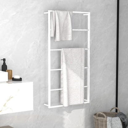 Portasciugamani Bianco 60x10x116 cm Acciaio